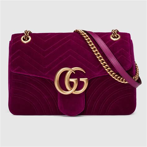 gucci velvet gg bag|gucci velvet bag marmont.